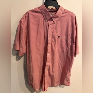 EUC Cinch 100% cotton button down shirt size Large A844